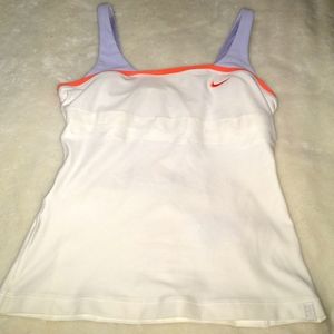Nike white Dri Fit wick athletic tank Sz X small